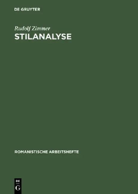 Stilanalyse (English, Rudolf Zimmer)