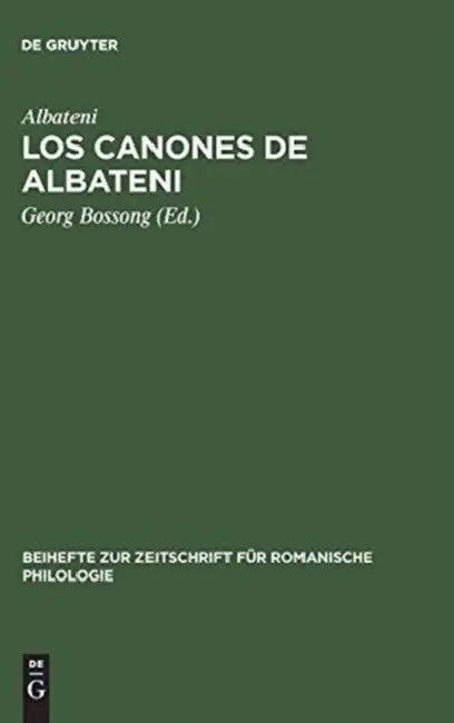 Los canones de Albateni (English, Albateni | Georg Bossong)