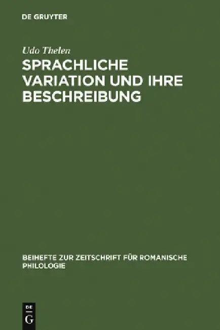 Sprachliche Variation und ihre Beschreibung (English, Udo Thelen)