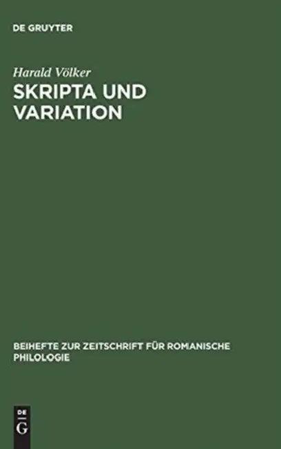Skripta und Variation (English, Harald Völker)