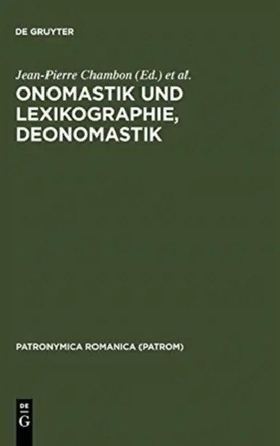 Onomastik und Lexikographie, Deonomastik (English, Jean-Pierre Chambon | Wolfgang Schweickard)