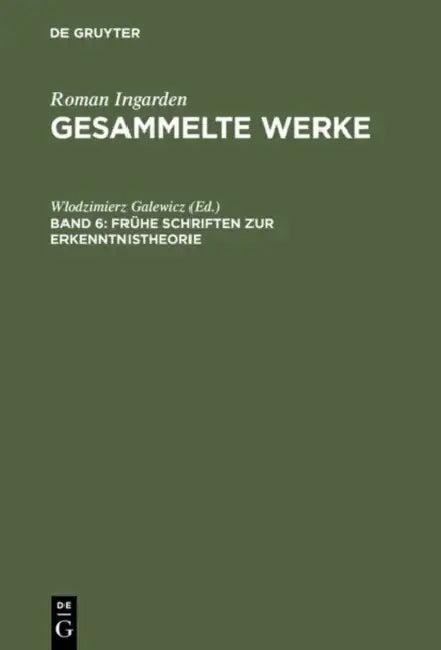 Fruhe Schriften Zur Erkenntnistheorie (English, Wlodzimierz Galewicz)