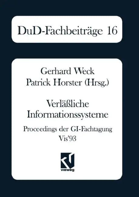 Verläßliche Informationssysteme (English, Gerhard Weck | Patrick Horster)