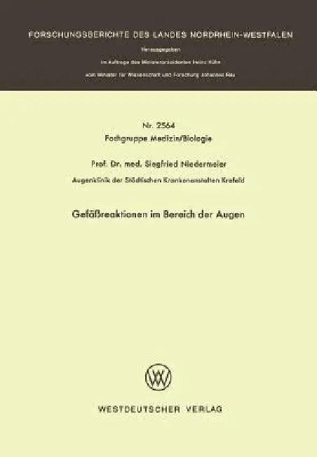 Gefäßreaktionen Im Bereich Der Augen (English, Siegfried Niedermeier)
