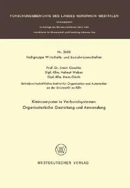 Kleincomputer in Verbundsystemen (English, Erwin Grochla)