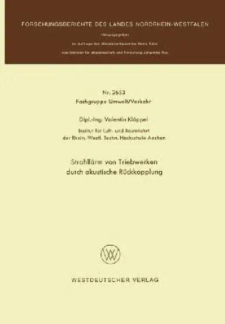 Strahllärm Von Triebwerken Durch Akustische Rückkopplung (English, Valentin Klöppel)