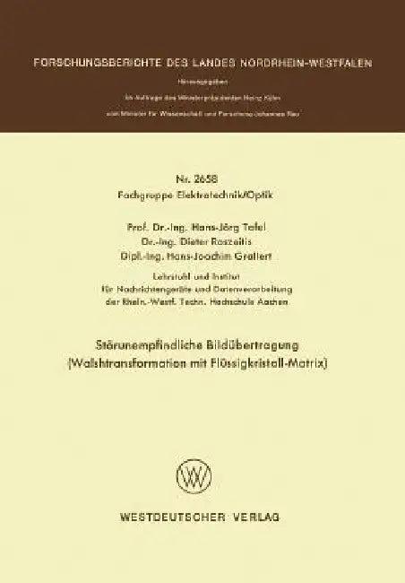 Störunempfindliche Bildübertragung (English, Hans Jörg Tafel)