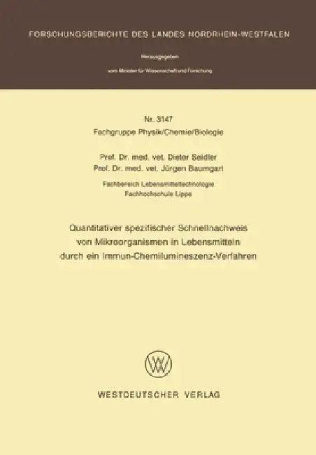 Quantitativer spezifischer Schnellnachweis von Mikroorganismen in Lebensmitteln durch ein Immun-Chem (English, Dieter Seidler)