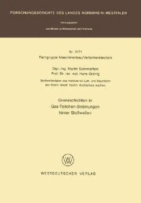 Grenzschichten in Gas-Teilchen-Strömungen Hinter Stoßwellen (English, Martin Sommerfeld)