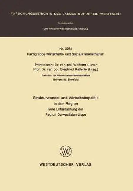 Strukturwandel Und Wirtschaftspolitik in Der Region (English, Wolfram Elsner | Siegfried Katterle)