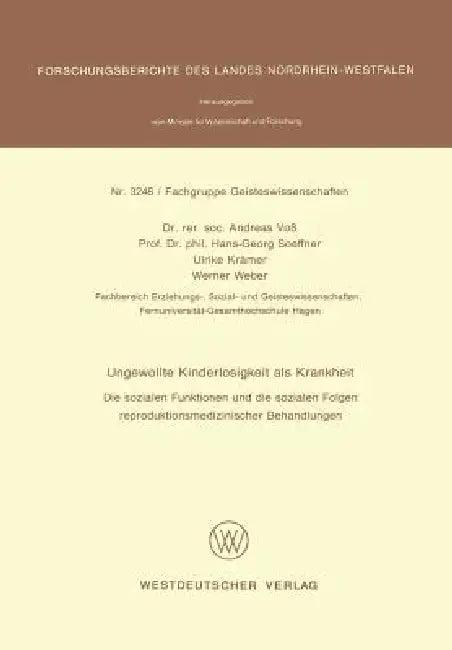 Ungewollte Kinderlosigkeit ALS Krankheit (English, Andreas Voss)