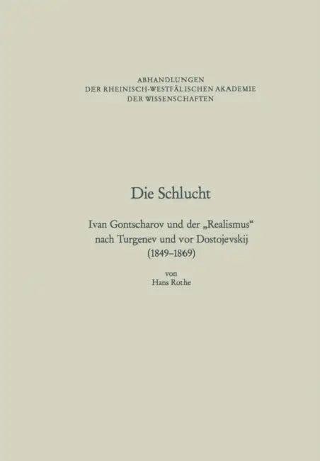 Die Schlucht (English, Hans Rothe)