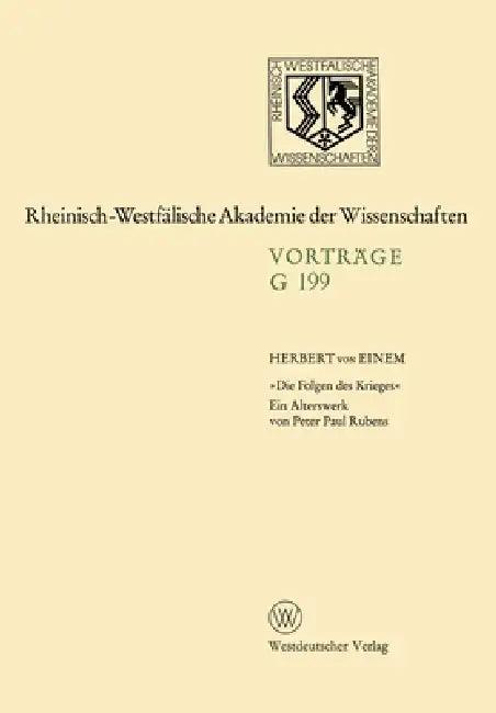 Die Folgen des Krieges (English, Herbert ~Von Einem)
