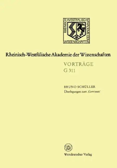 Überlegungen zum, Gewissen' (English, Bruno Schüller)