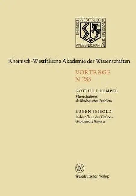 Meeresfischerei ALS Ökologisches Problem (English, Gotthilf Hempel)