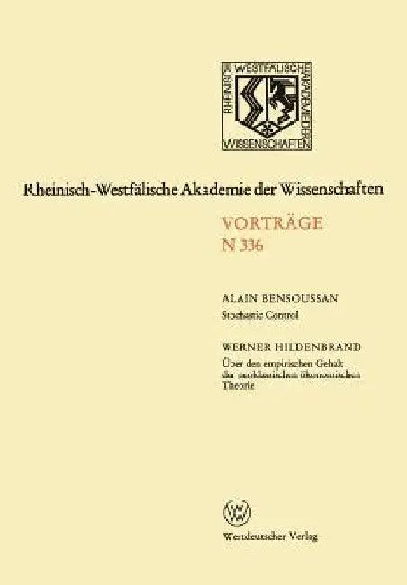 Rheinisch-Westfälische Akademie Der Wissenschaften (English, Alain Bensoussan)