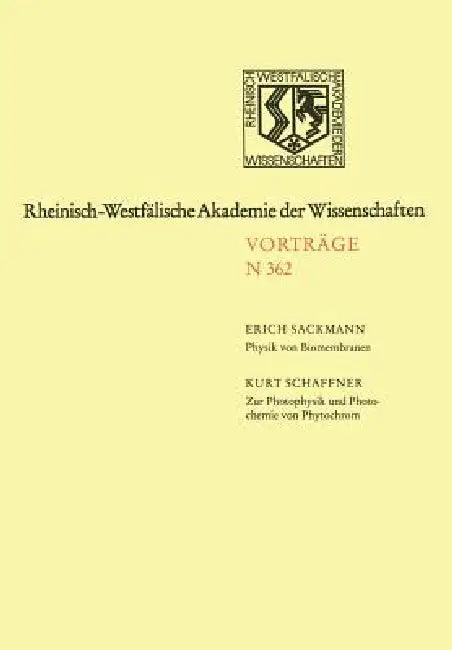 Biomembranen (English, Erich Sackmann)