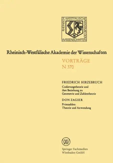 Codierungstheorie Und Ihre Beziehung Zu Geometrie Und Zahlentheorie. Primzahlen (English, Friedrich Hirzebruch)