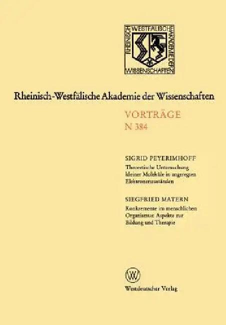 Rheinisch-Westfälische Akademie Der Wissenschaften (English, Sigrid Peyerimhoff)