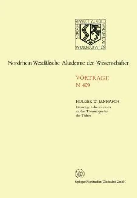 Neuartige Lebensformen an Den Thermalquellen Der Tiefsee (English, Holger W. Jannasch)