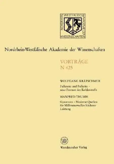 Nordrhein-Westfälische Akademie Der Wissenschaften (English, Wolfgang Kratschmer)