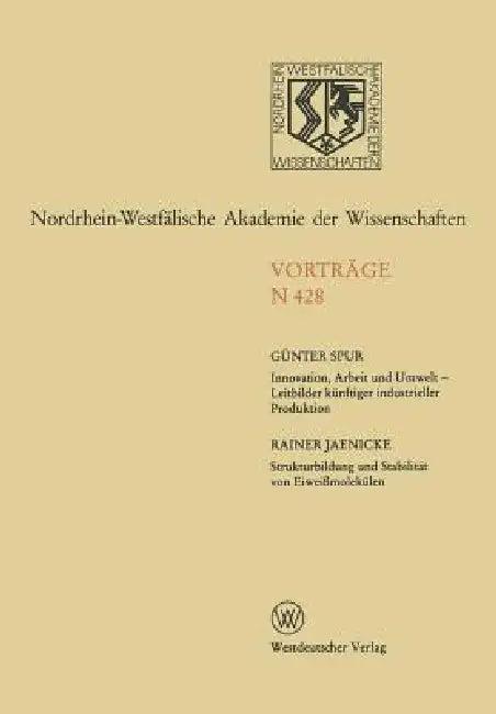 Innovation, Arbeit Und Umwelt (English, Günter Spur)