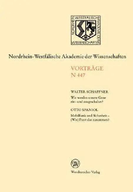 Nordrhein-Westfälische Akademie Der Wissenschaften (English, Walter Schaffner)