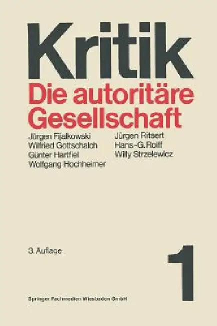 Die Autoritäre Gesellschaft (English, Günter Hartfiel)