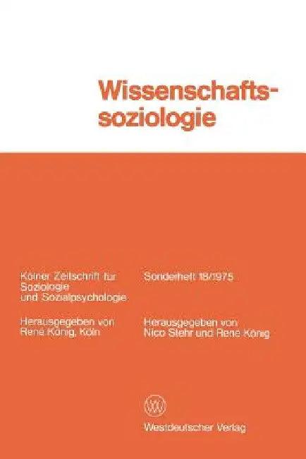 Wissenschaftssoziologie (English, Nico Stehr | René König)