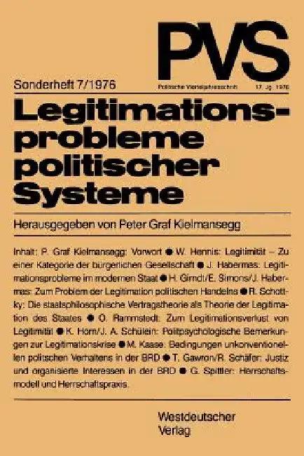 Legitimationsprobleme Politischer Systeme (English, Peter Graf Kielmansegg)