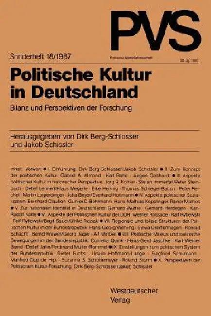 Politische Kultur in Deutschland (English, Dirk Berg-Schlosser | Jakob Schissler)