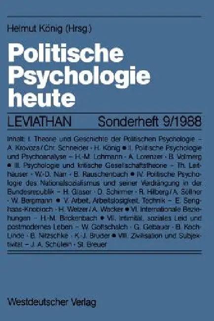 Politische Psychologie Heute (English, Helmut König)