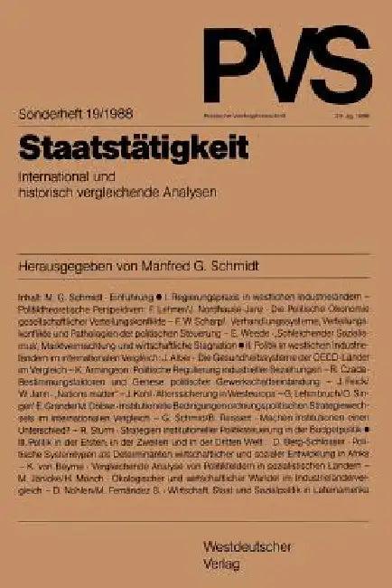 Staatstätigkeit (English, Manfred G. Schmidt)