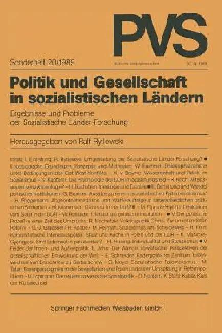 Politik Und Gesellschaft in Sozialistischen Ländern (English, Ralf Rytlewski)