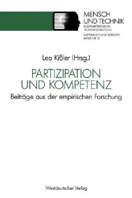 Partizipation Und Kompetenz (English, Leo Kißler)