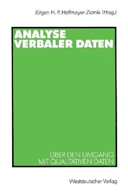 Analyse Verbaler Daten (English, Jürgen H. P. Hoffmeyer-Zlotnik)