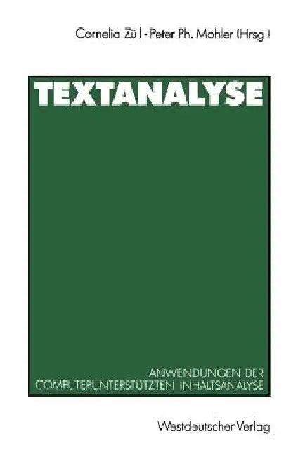 Textanalyse (English, Cornelia Züll | Peter Ph. Mohler)