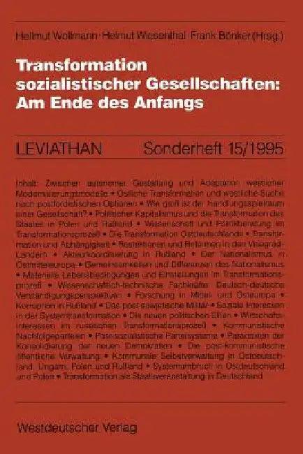 Transformation Sozialistischer Gesellschaften (English, Hellmut Wollmann | Helmut Wiesenthal | Frank Bönker)