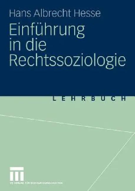 Einführung in Die Rechtssoziologie (English, Hans Albrecht Hesse)