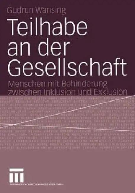 Teilhabe an Der Gesellschaft (English, Gudrun Wansing)