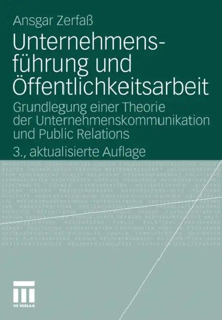 Unternehmensführung Und Öffentlichkeitsarbeit (English, Ansgar Zerfaß)