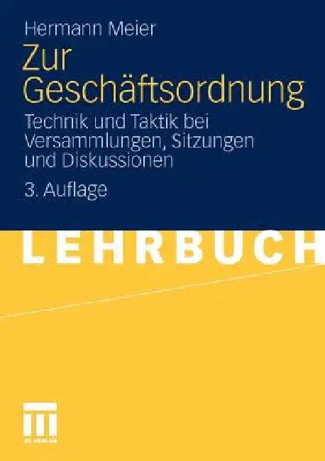 Zur Geschäftsordnung (English, Hermann Meier)