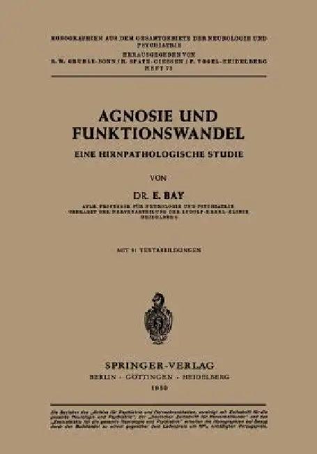Agnosie Und Funktionswandel (English, E. Bay)