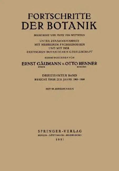 Bericht Über Die Jahre 1949-1950 (English, Ulrich Lüttge | Wolfram Beyschlag | Burkhard Büdel)