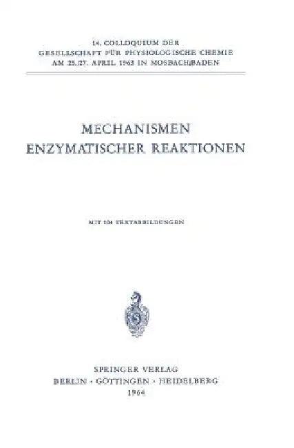 Mechanismen Enzymatischer Reaktionen (English, Th Wieland | Kurt Wallenfels | Christian Streffer)