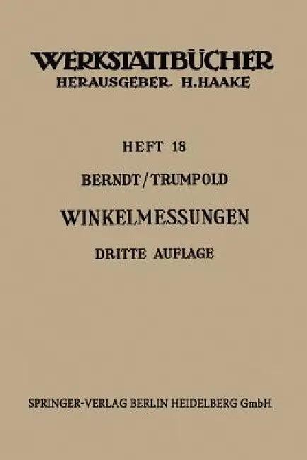 Technische Winkelmessungen (English, G. Berndt | H. Trumpold)