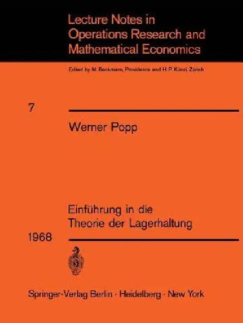Einführung in Die Theorie Der Lagerhaltung (English, W. Popp)