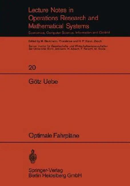Optimale Fahrpläne (English, Götz Uebe)