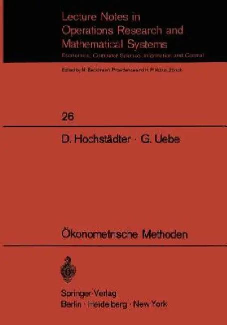 Ökonometrische Methoden (English, Dieter Hochstädter | Götz Uebe)