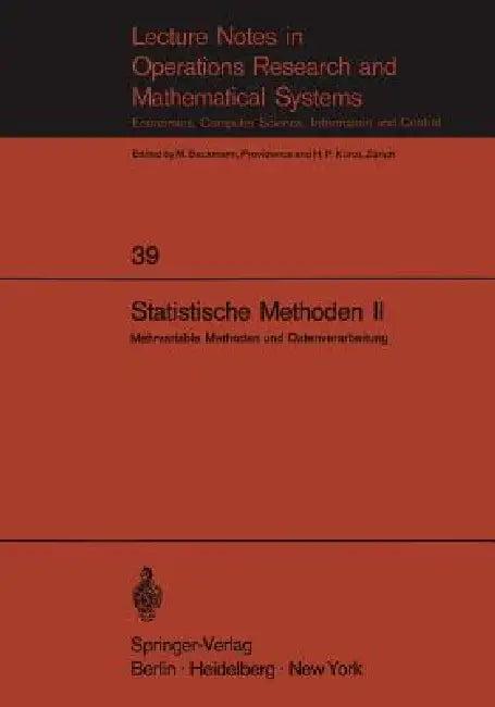 Statistische Methoden II (English, E. Walter)